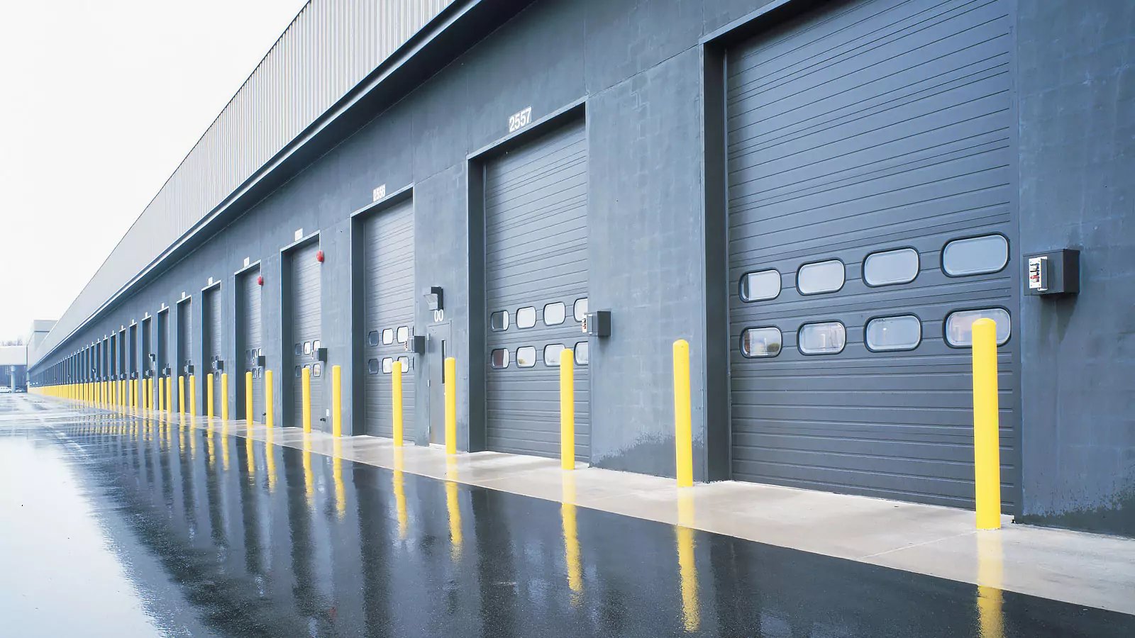 Commercial overhead door installation