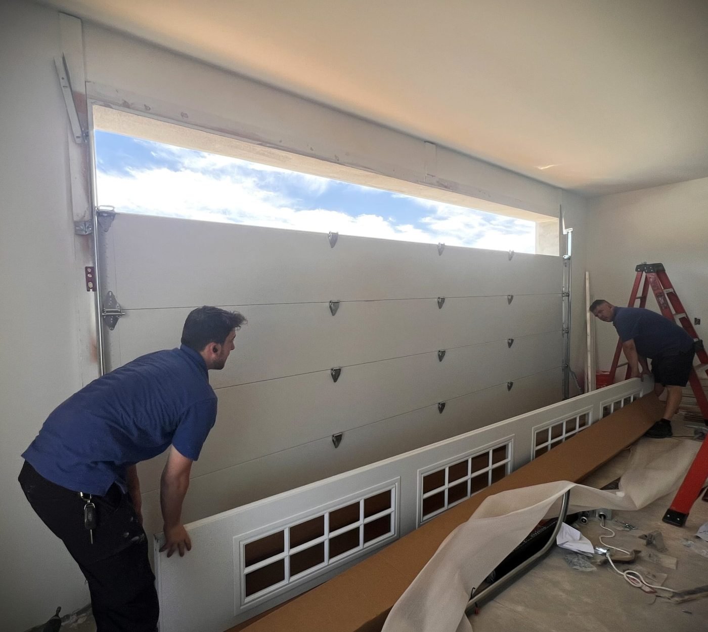 Garage door panel replacement